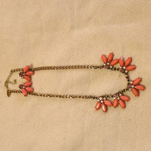 Charming Charlie coral and gold earring and necklace set